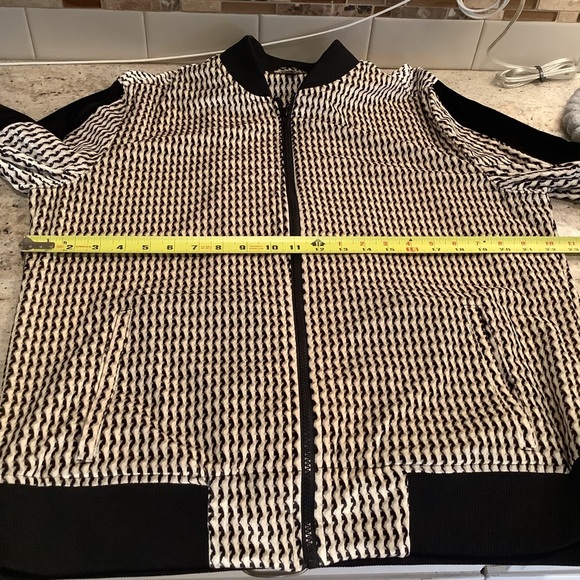 INC International Concepts Black and Tan Men’s Velour Full Zip Jacket LG - Picture 10 of 11